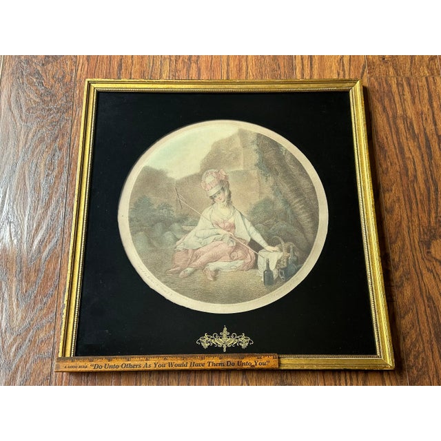 Black Antique Framed Engraving: "SOPHIA" by Michael William Peters For Sale - Image 8 of 8