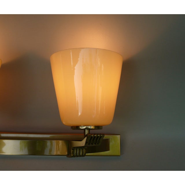 Large Art Deco Wall Lamp in Brass, 1930s For Sale - Image 12 of 18