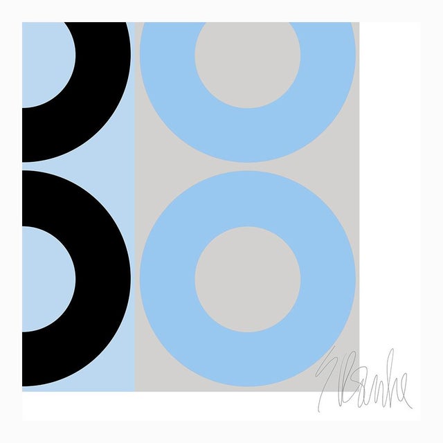 "Blue Color Harmony" Fine Art Print 40" X 50" by Liz Roache For Sale In Boston - Image 6 of 6