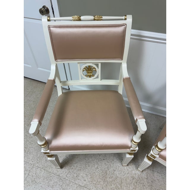Wood Pair of Dorothy Draper for Kindel Forum Chairs- Hollywood Regency Armchairs For Sale - Image 7 of 12