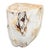 Andrianna Shamaris Multifaceted Modern Organic Petrified Wood Side Table For Sale