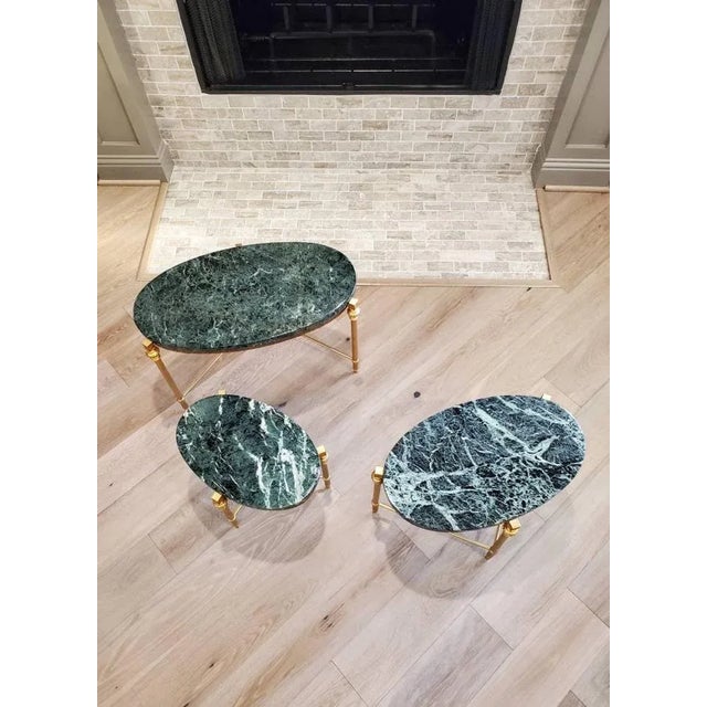 Maison Baguès Mid-Century French Nesting Tables - Maison Baguès for Jansen - Set of Three For Sale - Image 4 of 11