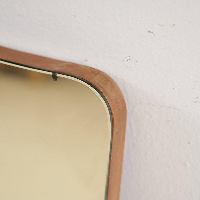 Vintage Mirror with Wooden Base For Sale - Image 5 of 8