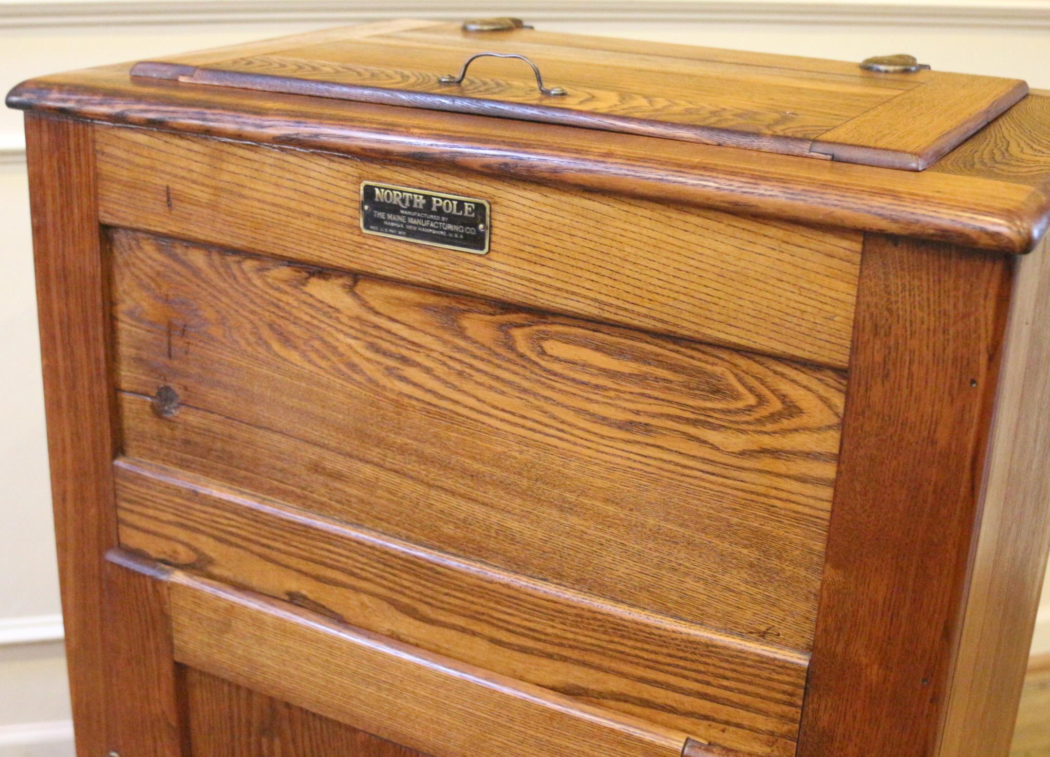antique oak ice box for sale