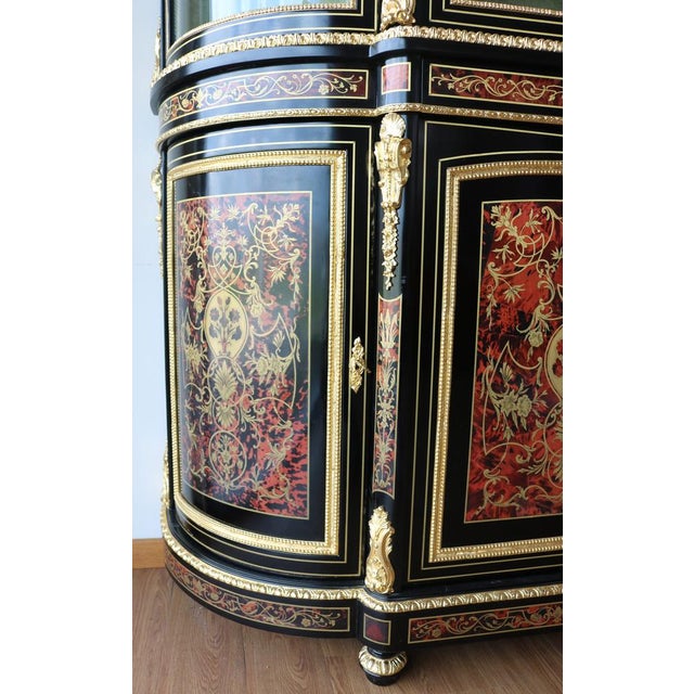 Credenza with Four-Door Boulle Showcase, 1990s For Sale - Image 3 of 14