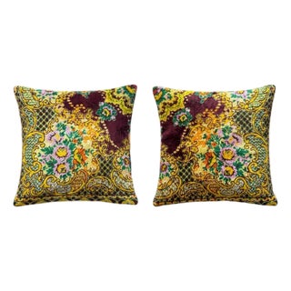 Handwoven Velvet Kilim Pillow Cover 20'' X 20'' - Set of Two For Sale
