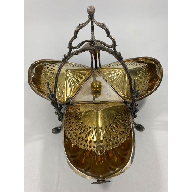 Silver Plate Sheffield Triple Bun Warmer For Sale - Image 10 of 11