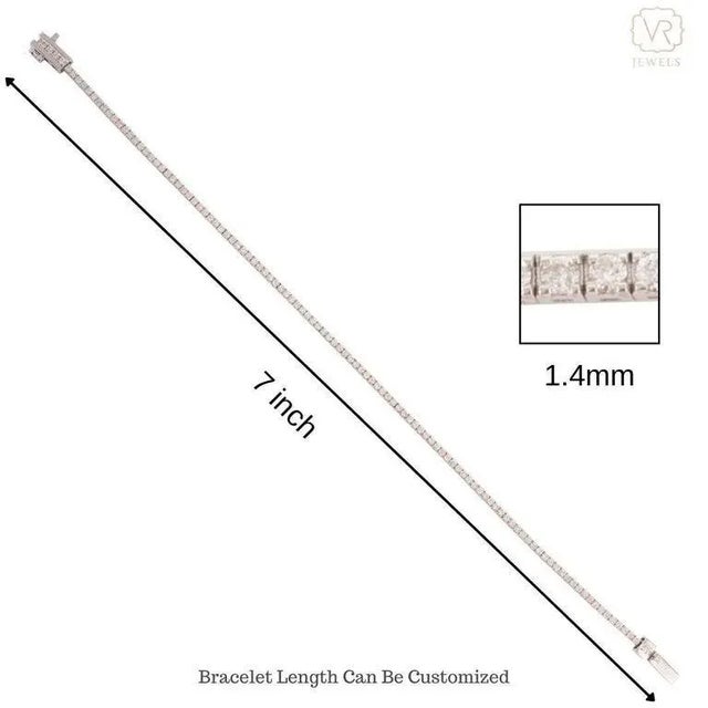 White 1.25 Ctw Diamond Sleek Stackable Bracelet Gift for Her For Sale - Image 8 of 12