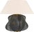 Modern Kelly Wearstler by Visual Comfort Signature Delmar 22" Table Lamp in Stained Black Metallic with Linen Shade For Sale - Image 3 of 3