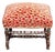 Vintage Spool Leg Bench Upholstered in Animal Fabric For Sale