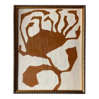 2025 "La Opulenza" Abstract Botanical Painting on Canvas by Artist r.k. Red For Sale