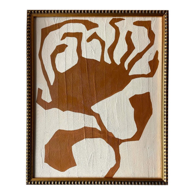 2025 "La Opulenza" Abstract Botanical Painting on Canvas by r.k. Red For Sale