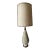 Vintage Mid-Century Modern Quartite and Teak Gold and Cream Colored Leaf Design Table Lamp For Sale