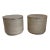 1980s Travertine Laminate Drum Side Tables With Chrome Trim - a Pair For Sale