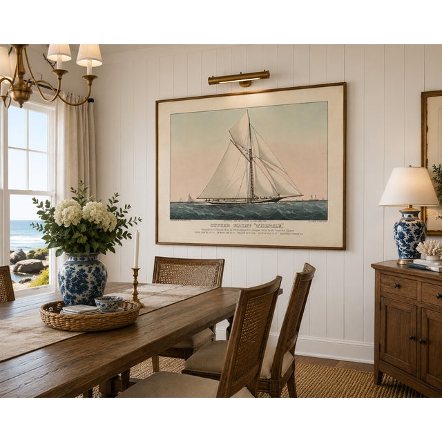 Not Yet Made - Made To Order Cutter Yacht Thistle, Vintage Art Print Reproduction, 24" X 16" For Sale - Image 5 of 8