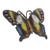 Cloisonne Style Metal Butterfly Brooch Pin Purple Yellow Blue Enamel 5197b For Sale