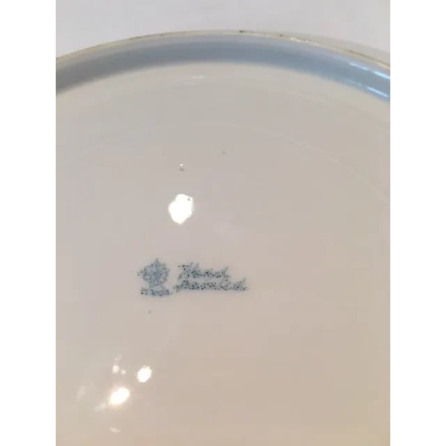 1900 - 1909 Antique Nippon Hand Painted Rose Plate With Heavy Gold Moriage For Sale - Image 5 of 8