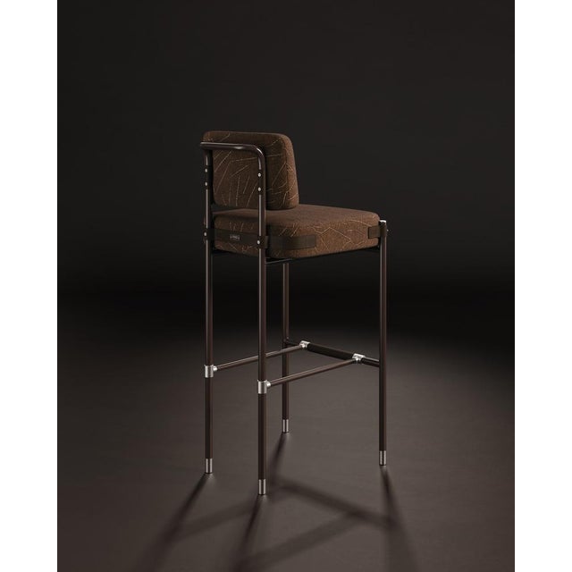 Fulton Bar Chair by Porus Studio For Sale - Image 11 of 14