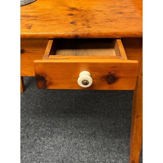 Antique 19th Century Primitive Pine Washstand For Sale - Image 11 of 12