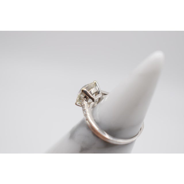 Mid 20th Century Round Diamond Ring, Size 5 For Sale - Image 9 of 12