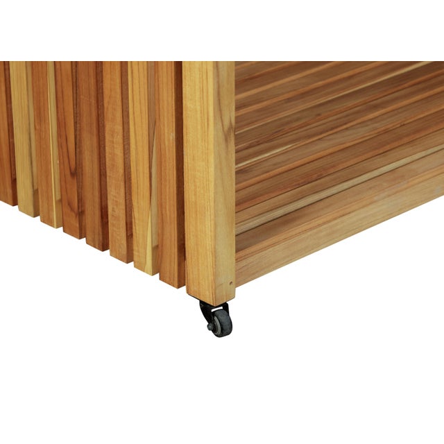 Wood Eclipse Outdoor Solid Teak Wood Kitchen Island For Sale - Image 7 of 10