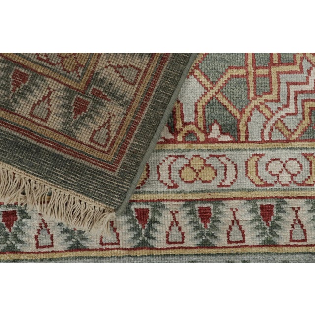 Rug & Kilim’s Classic Style Rug in Gold, Red and Blue Geometric Pattern For Sale In New York - Image 6 of 7