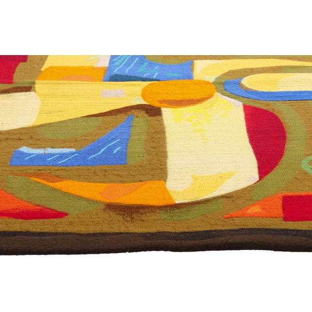Vintage Swedish Rollakan Rug by Eva Kaskova, 04'03 X 06'07 For Sale - Image 4 of 10