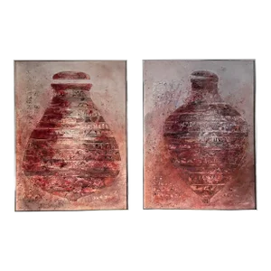 Pair of Abstract Oil Paintings by Lenore Schulman Lang, Signed and Dated 1983.