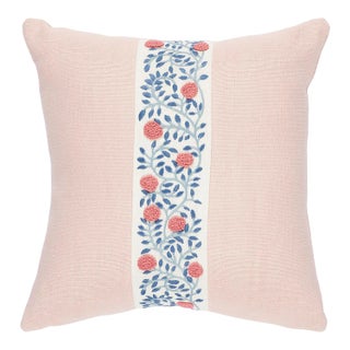 Schumacher Ashoka 18" Pillow in Rose Quartz For Sale