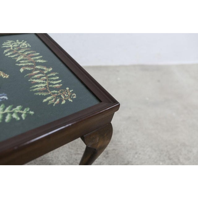 1940s Needlewoman Coffee Table with Glass, London, 1940s For Sale - Image 5 of 18