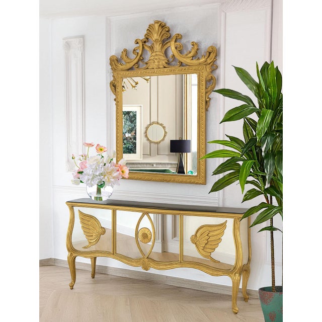 Offering an outstanding vintage John Richard beveled wall mirror, circa Late 20th Century. This beautiful wall mirror is...