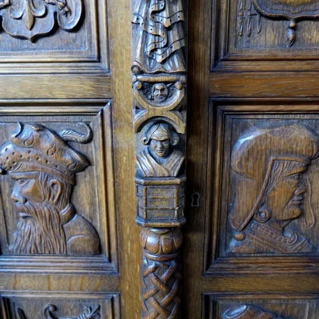 Vintage Carved Buffet, 1950s For Sale - Image 4 of 15