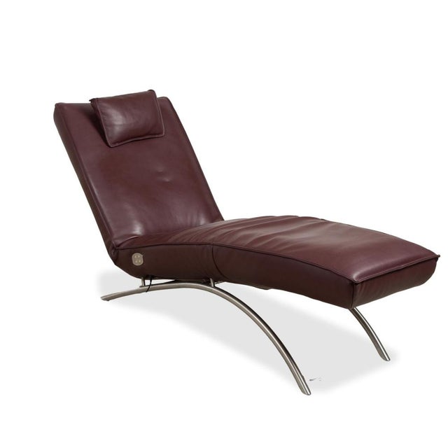 Burgundy Jonas Lounger with Electric Relaxation Function from Koinor For Sale - Image 5 of 18