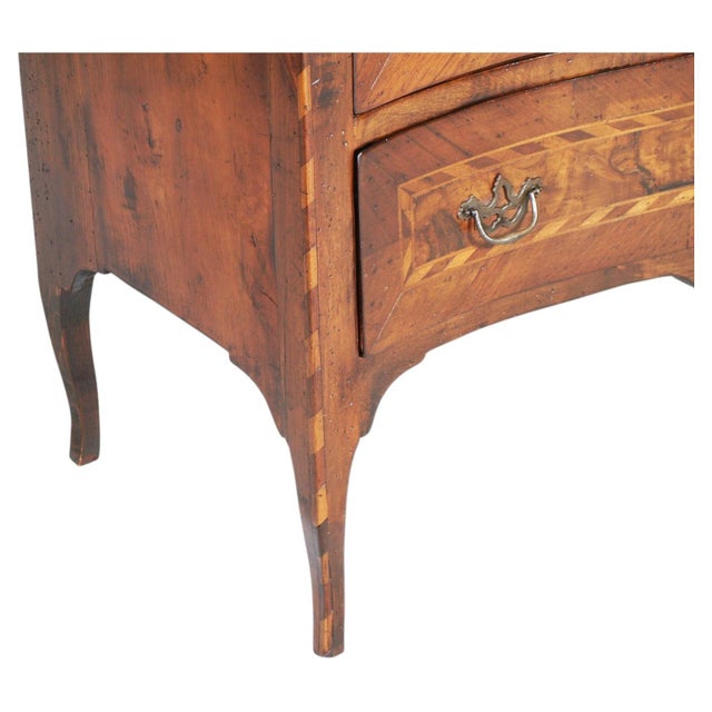 Venetian Walnut and Marquetry Commode from Historic Verona Villa, 1830s For Sale - Image 6 of 10