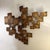 Gold Dutch Brutalist Textured Bronze Wall Relief, 1960s For Sale - Image 8 of 9