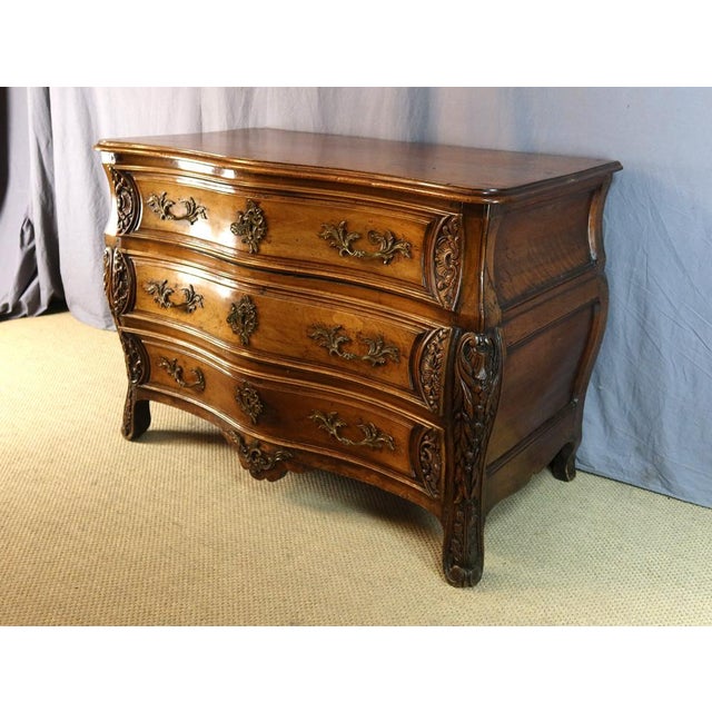 Antique Carved Walnut Chest of Drawers, 1700s For Sale - Image 11 of 15