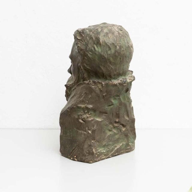 Vintage Plaster Bust Sculpture by Miquel Blay, Spain, 1930s For Sale - Image 9 of 14