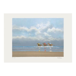 1990 Pierre Doutreleau Premier Galop À Deauville I Signed Lithograph For Sale