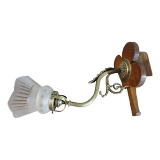 Art Nouveau Brass Wall Lamp, 1890s For Sale