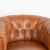 English Pair, Vintage Brown Leather Barrel Back Arm Chairs, Denmark Circa 1940 For Sale - Image 3 of 13