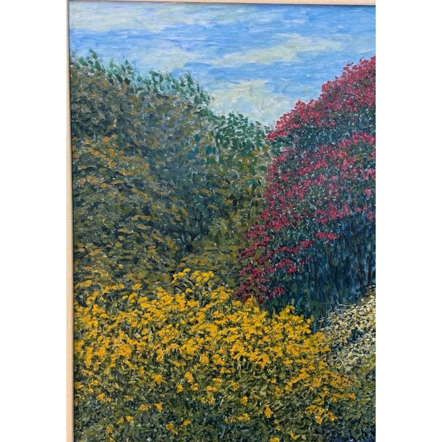Realism Late 20th Century Lawrence Taylor Painting "Garden Path" 51" X 61" For Sale - Image 3 of 10