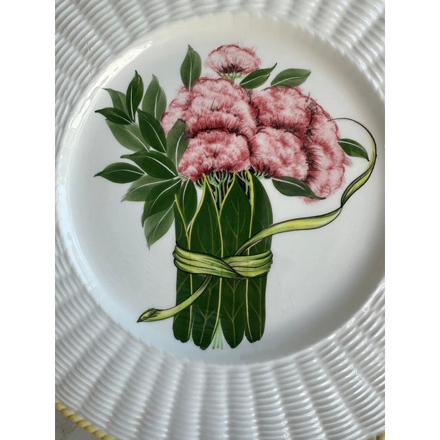 Italian Este Ceramiche Italian Floral Charger Plate For Sale - Image 3 of 7