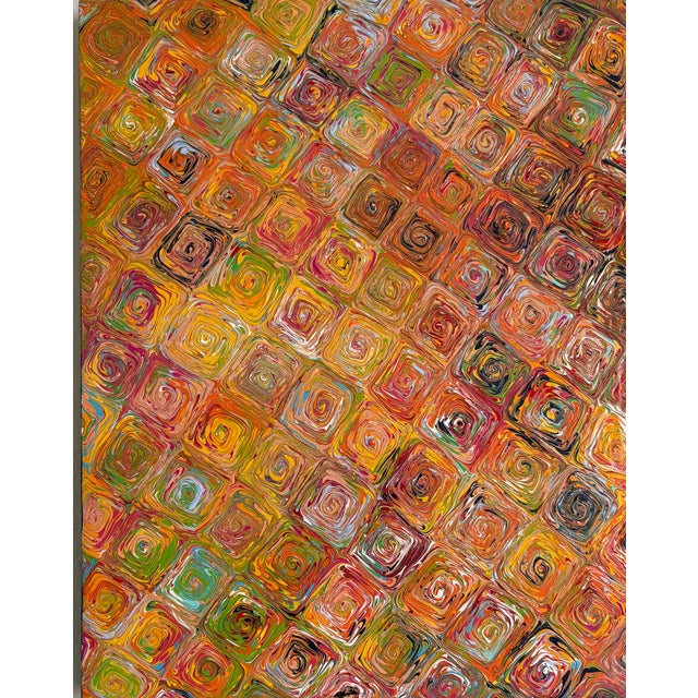 Orange Contemporary Abstract Painting For Sale - Image 8 of 11