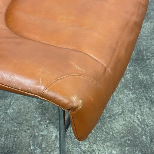 1970s Leather Side Chairs by Guido Faleschini for Pace Collection - Set of 2 For Sale In Chicago - Image 6 of 7