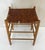 Vintage Woven Leather and Oak Stool / Side Table, Scandinavian Style For Sale - Image 4 of 5