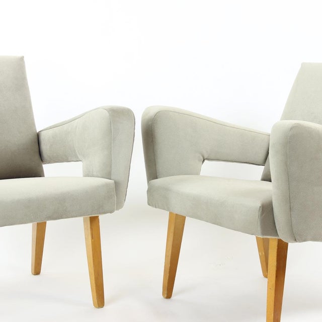 Mid-Century Armchairs with Stool from Tatra, Czechoslovakia, 1960s, Set of 3 For Sale - Image 6 of 12