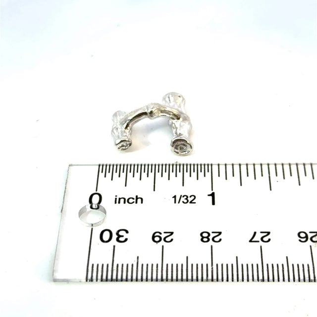 Tiffany and Co. Tiffany & Co Bamboo Cufflinks Sterling Silver 10 Grams Estate For Sale - Image 4 of 12