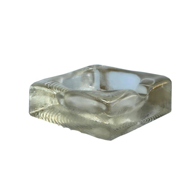 Mid 20th Century Brutalist Glass Ashtray With Metropolitan Detail For Sale - Image 13 of 13