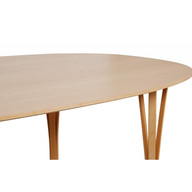 Wood Beech Dining Table by Piet Hein, 1980s For Sale - Image 7 of 11