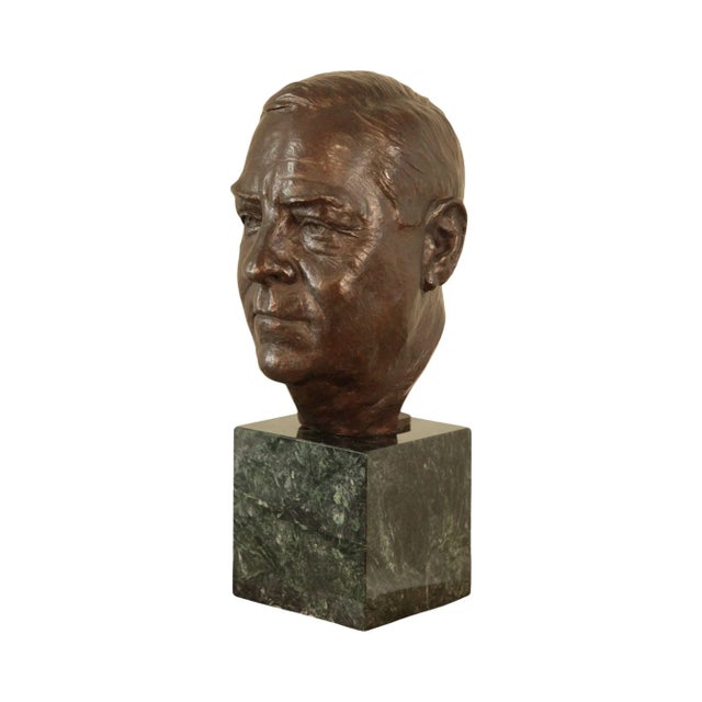 Lawrence Ludtke 1990's Male Bronze Bust For Sale - Image 13 of 13